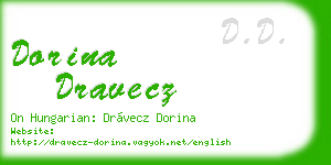 dorina dravecz business card