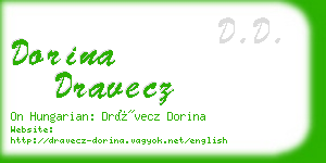 dorina dravecz business card